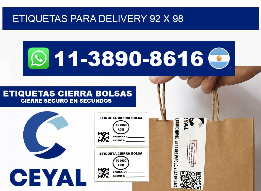 ETIQUETAS PARA DELIVERY 92 x 98