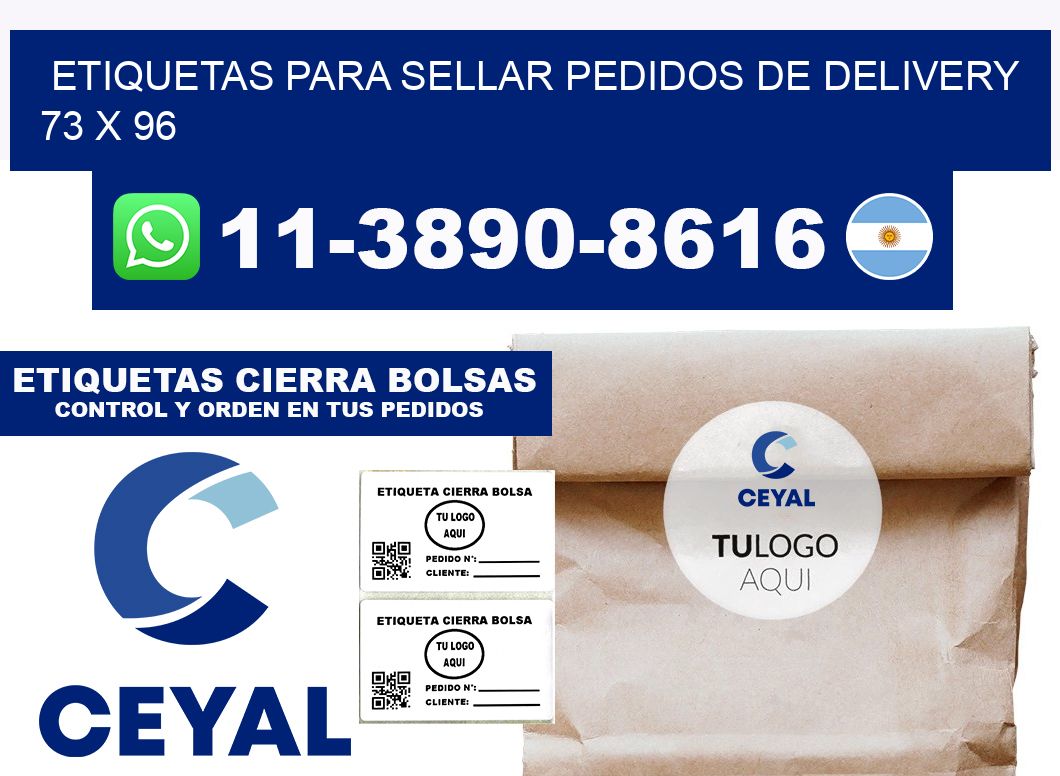 ETIQUETAS PARA SELLAR PEDIDOS DE DELIVERY 73 x 96