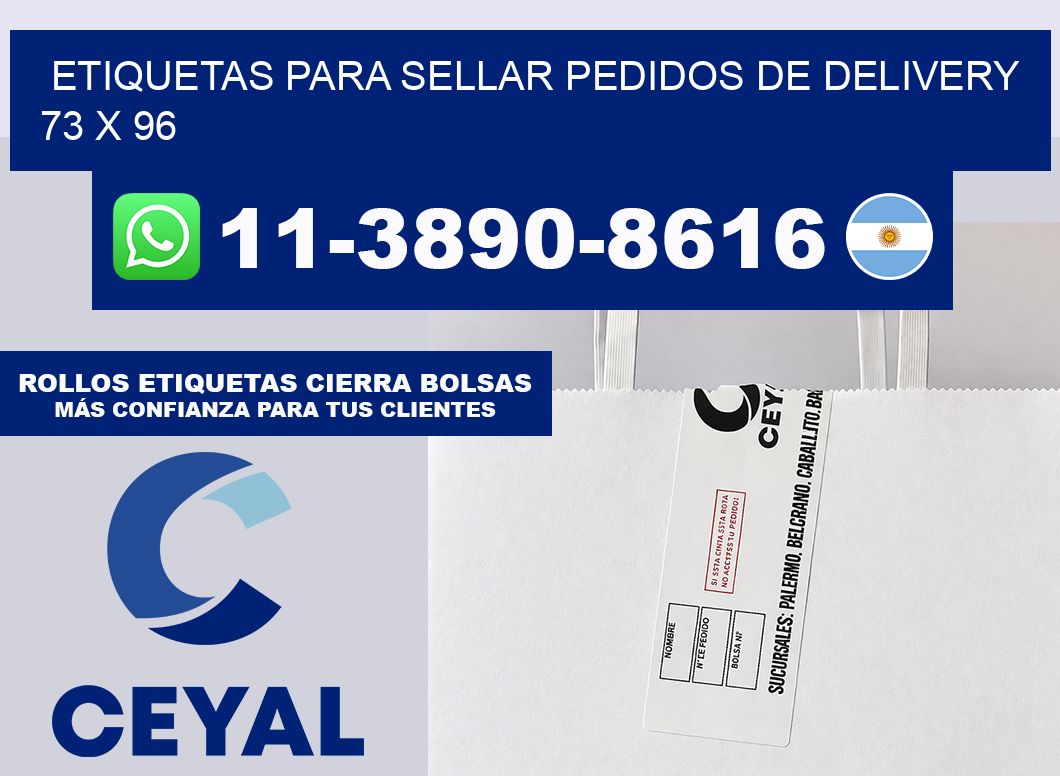 ETIQUETAS PARA SELLAR PEDIDOS DE DELIVERY 73 x 96