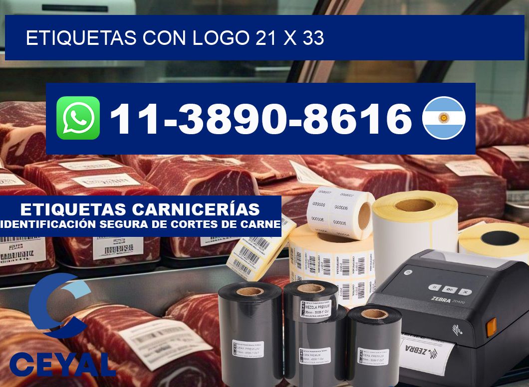 Etiquetas con logo 21 x 33