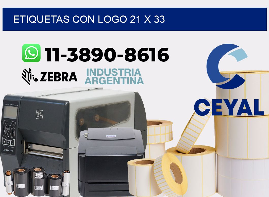 Etiquetas con logo 21 x 33