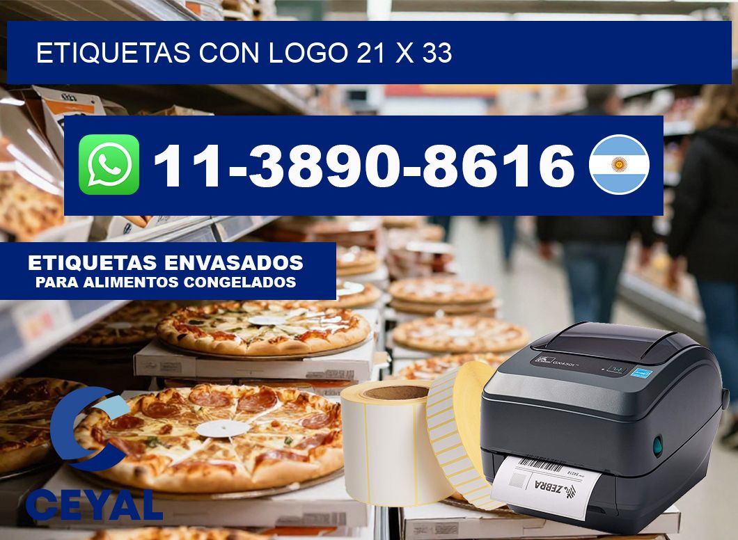 Etiquetas con logo 21 x 33