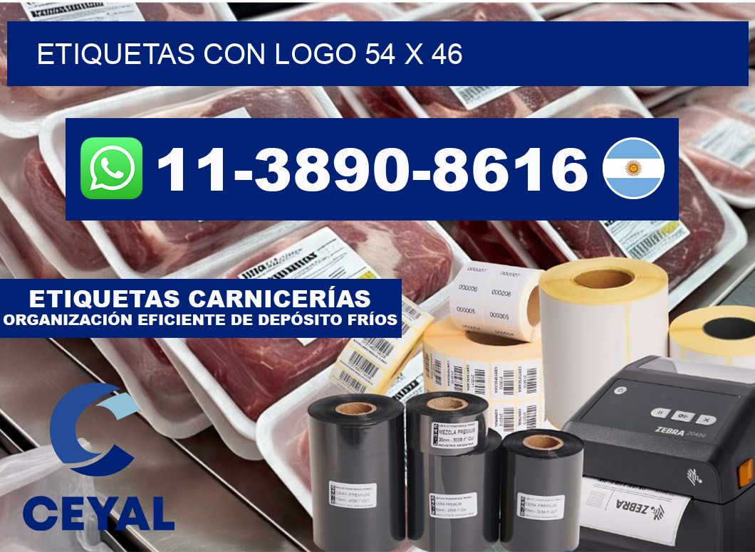 Etiquetas con logo 54 x 46