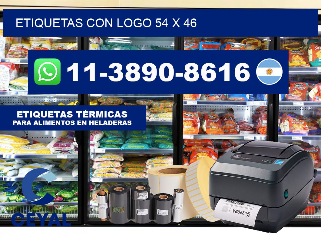 Etiquetas con logo 54 x 46