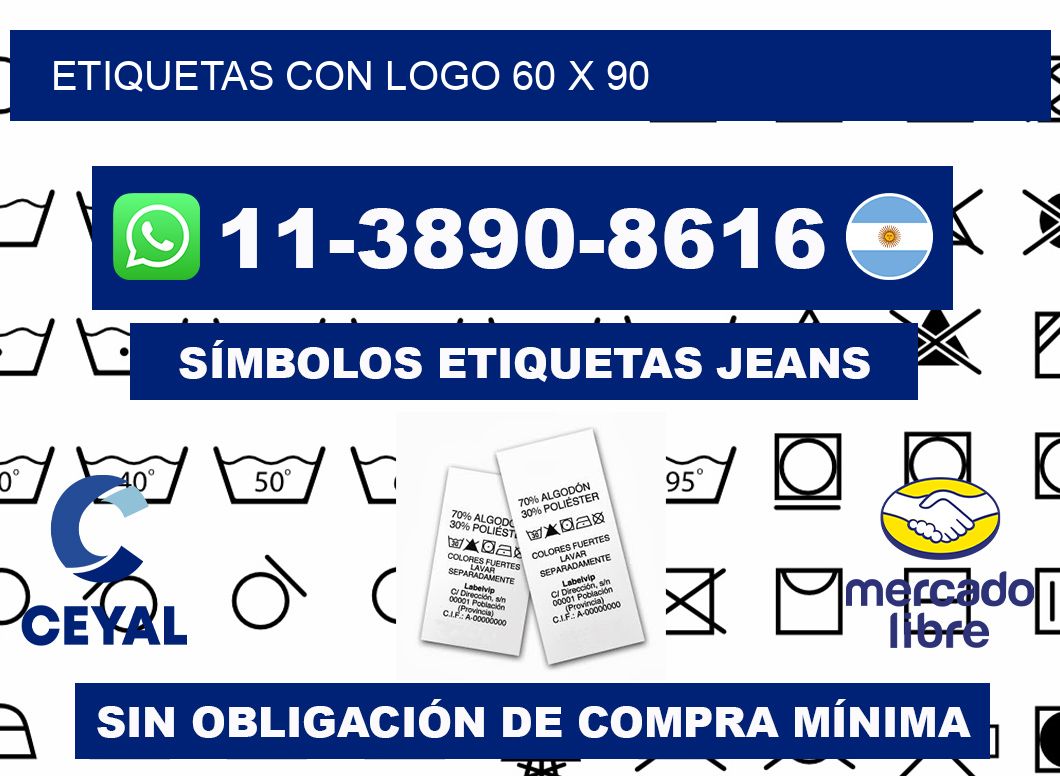 Etiquetas con logo 60 x 90