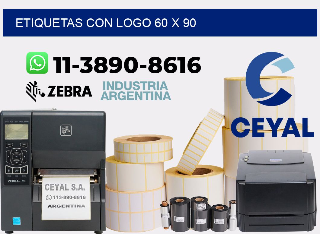 Etiquetas con logo 60 x 90