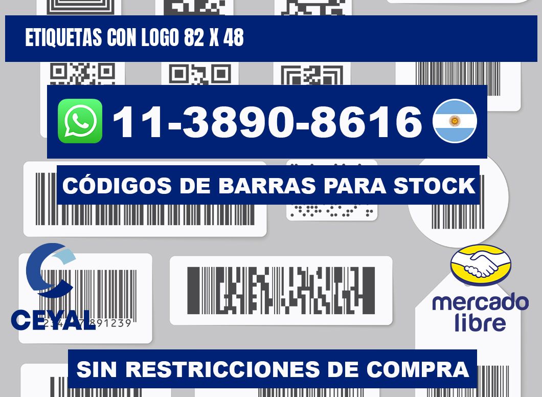 Etiquetas con logo 82 x 48