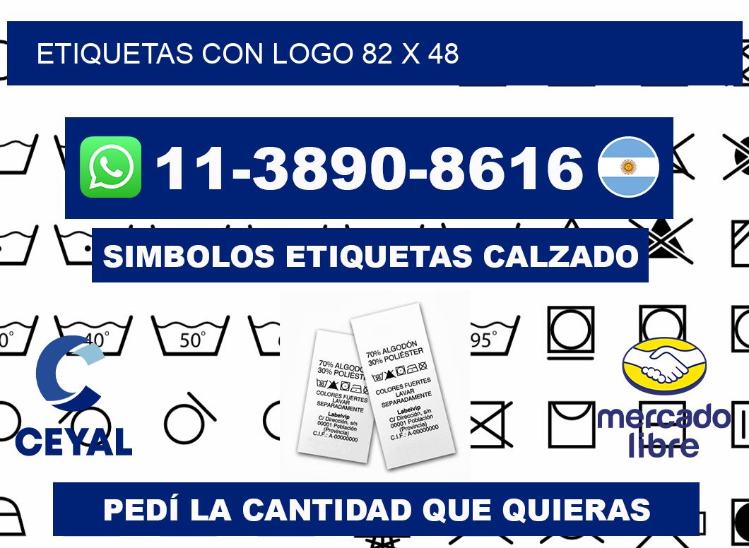 Etiquetas con logo 82 x 48