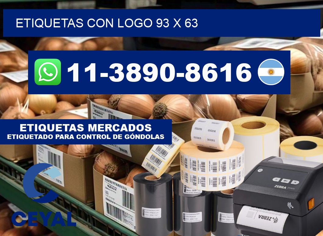 Etiquetas con logo 93 x 63