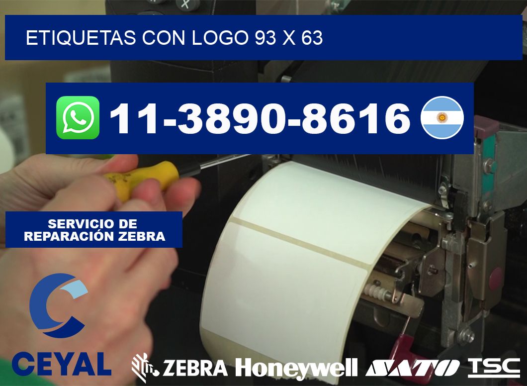 Etiquetas con logo 93 x 63