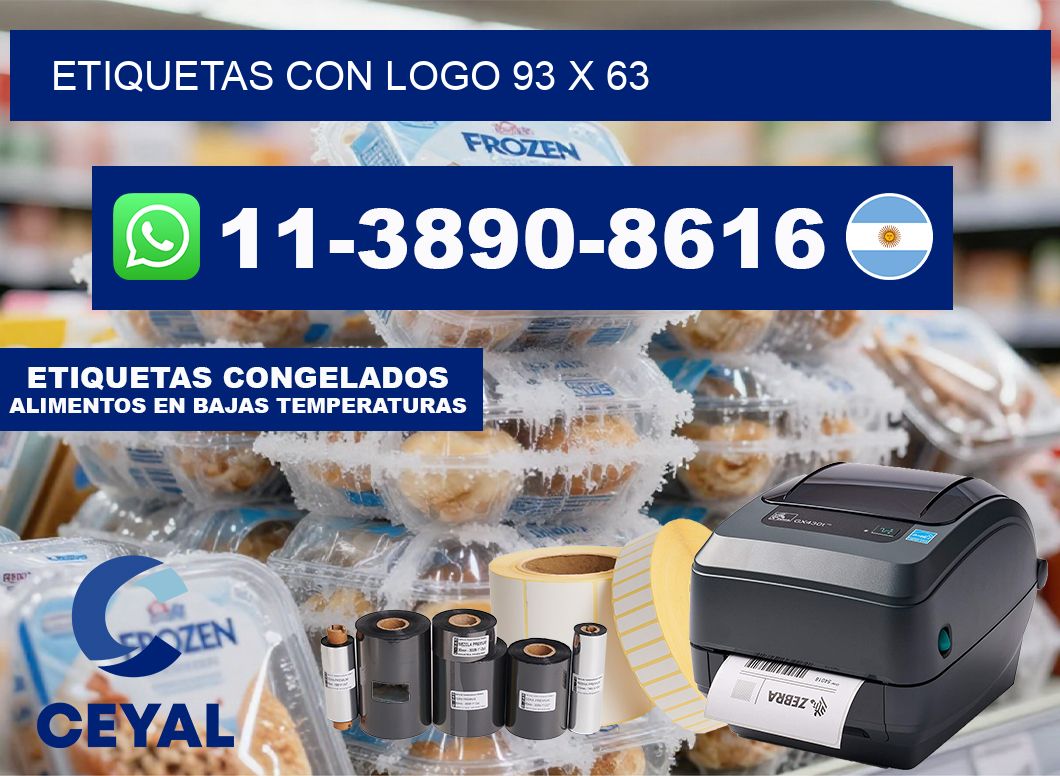 Etiquetas con logo 93 x 63