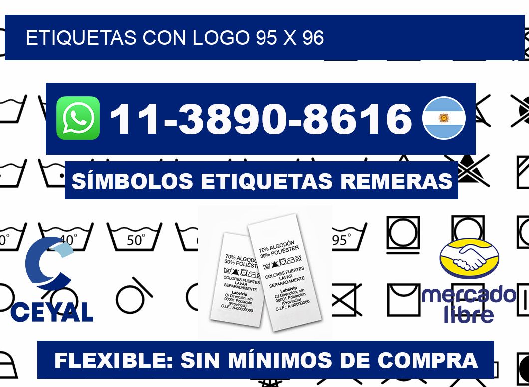 Etiquetas con logo 95 x 96