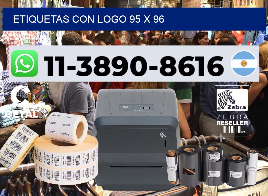 Etiquetas con logo 95 x 96