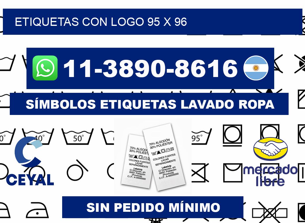 Etiquetas con logo 95 x 96