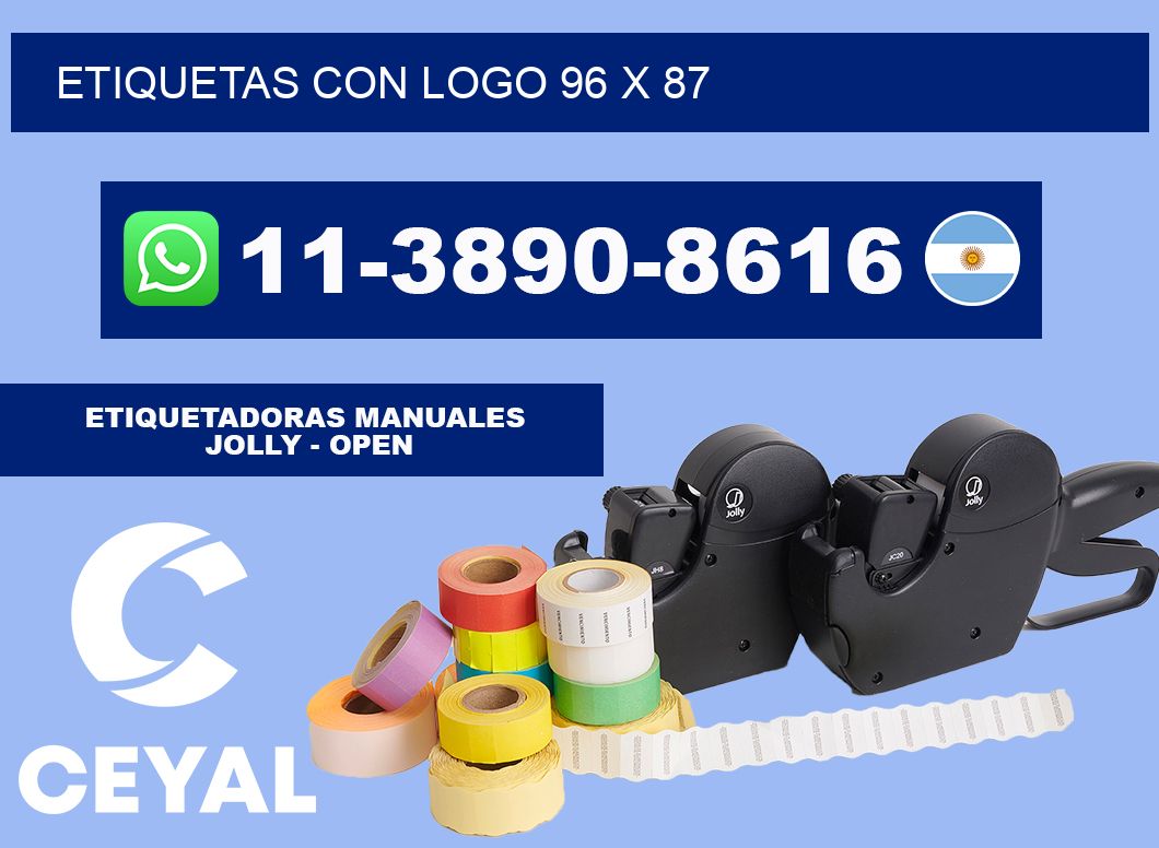 Etiquetas con logo 96 x 87
