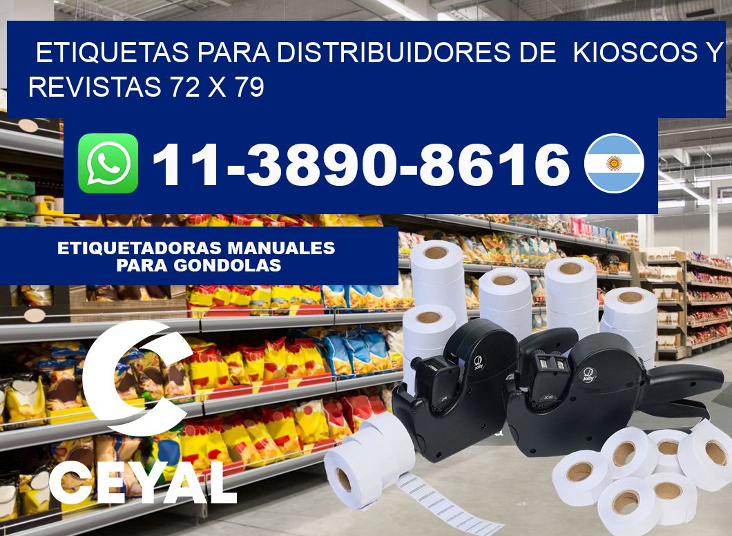 Etiquetas para distribuidores de kioscos y revistas 72 x 79