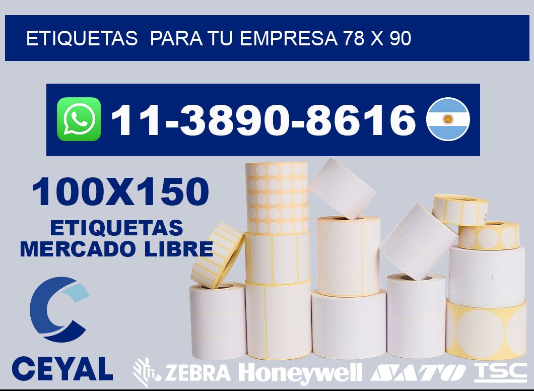 Etiquetas  para tu empresa 78 x 90