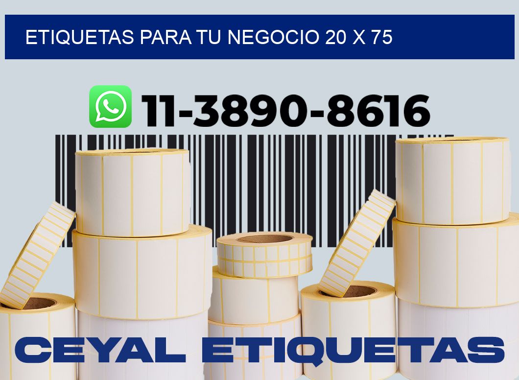 Etiquetas para tu negocio 20 x 75