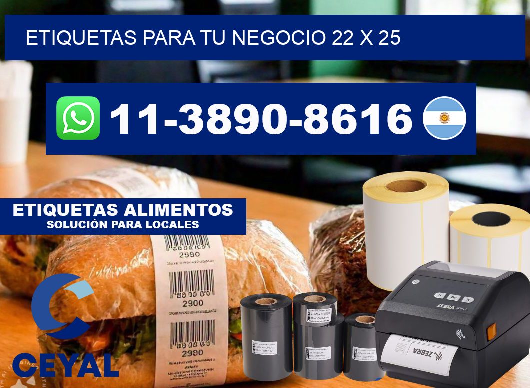 Etiquetas para tu negocio 22 x 25