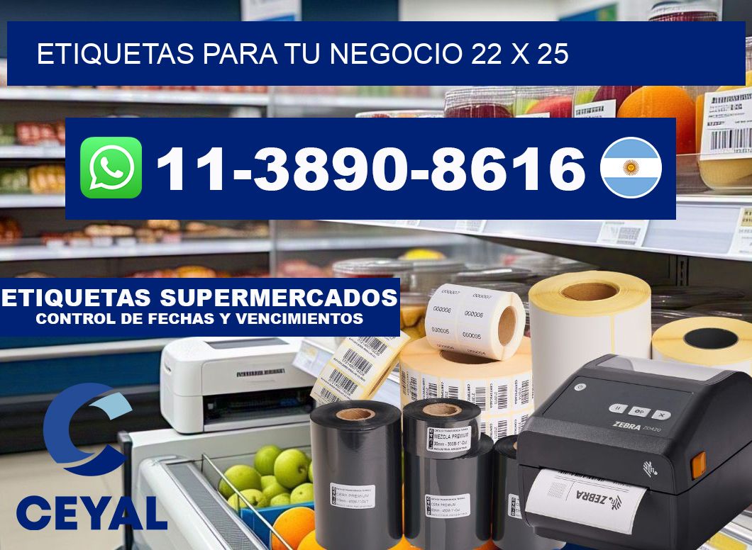 Etiquetas para tu negocio 22 x 25