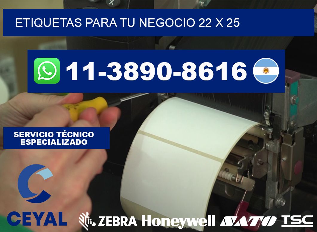 Etiquetas para tu negocio 22 x 25