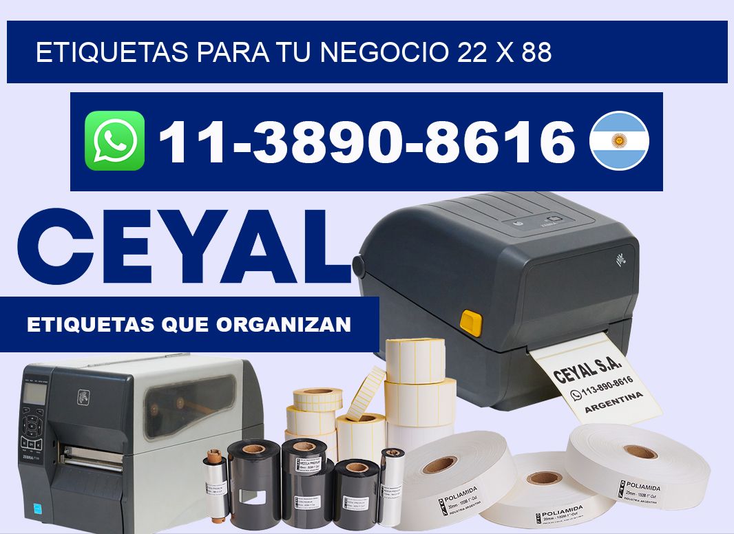 Etiquetas para tu negocio 22 x 88