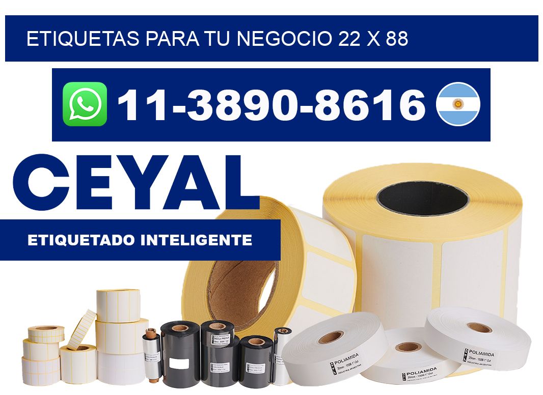 Etiquetas para tu negocio 22 x 88