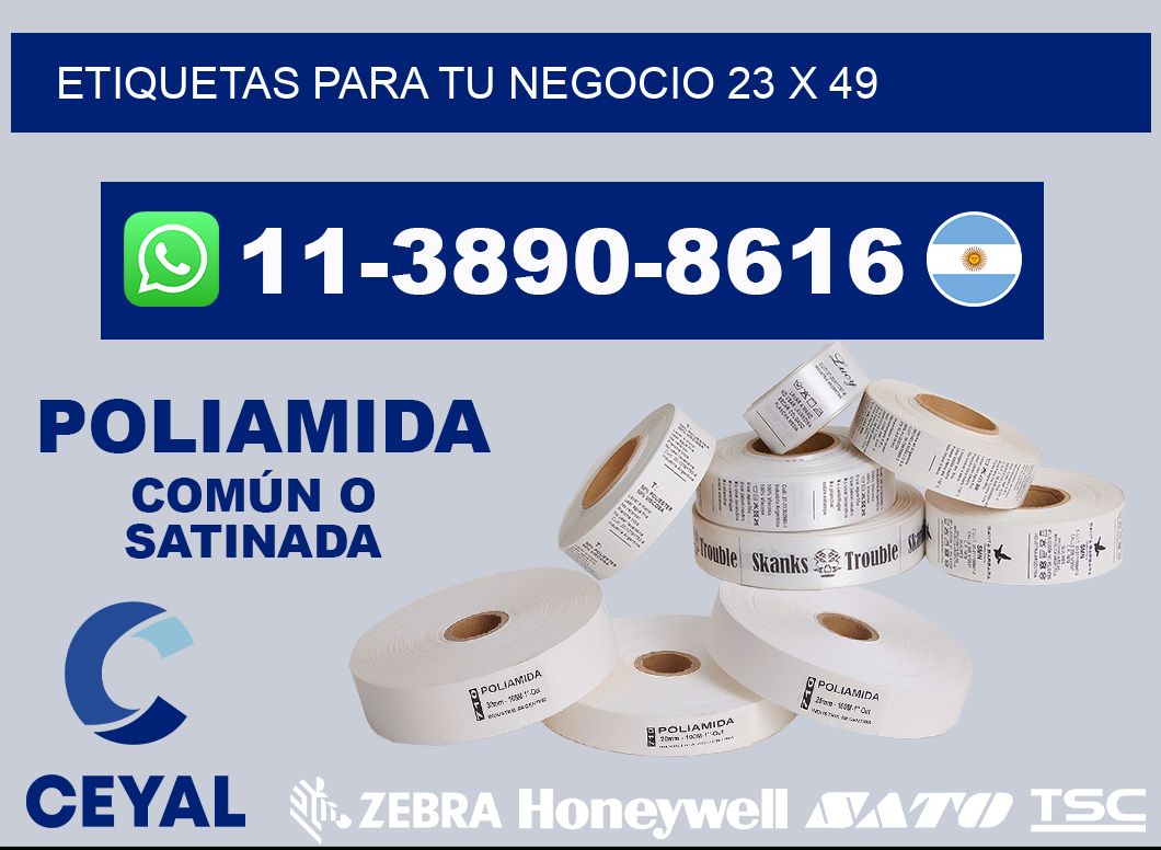 Etiquetas para tu negocio 23 x 49