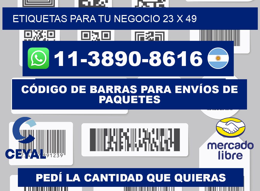 Etiquetas para tu negocio 23 x 49