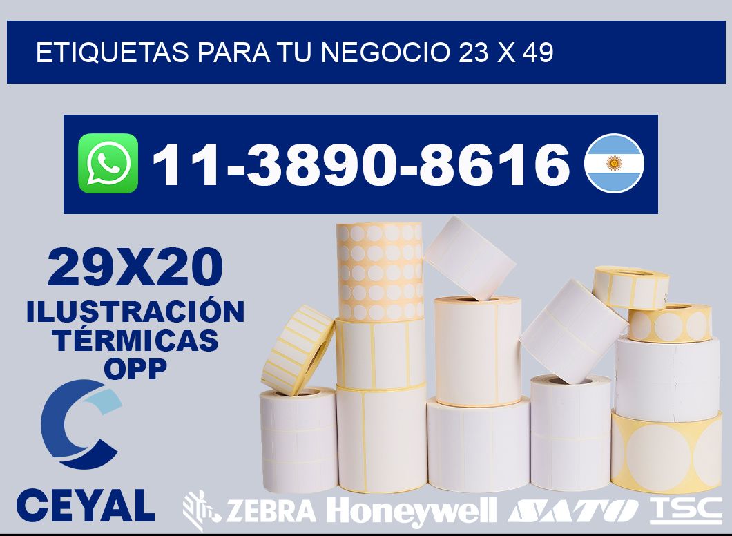 Etiquetas para tu negocio 23 x 49