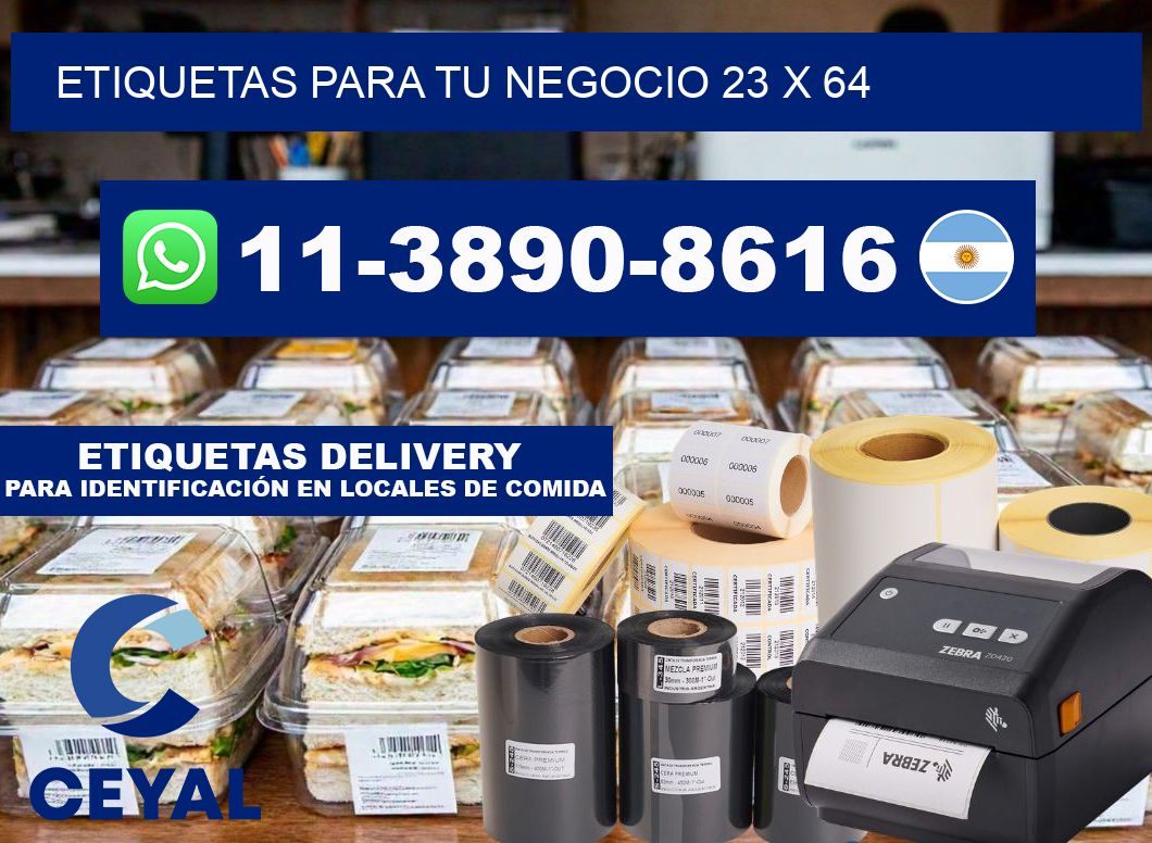 Etiquetas para tu negocio 23 x 64