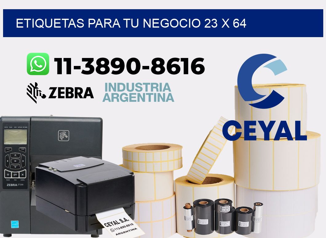 Etiquetas para tu negocio 23 x 64