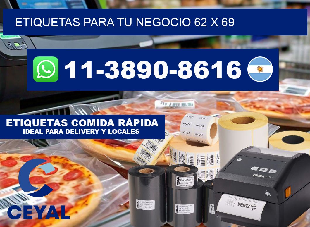 Etiquetas para tu negocio 62 x 69