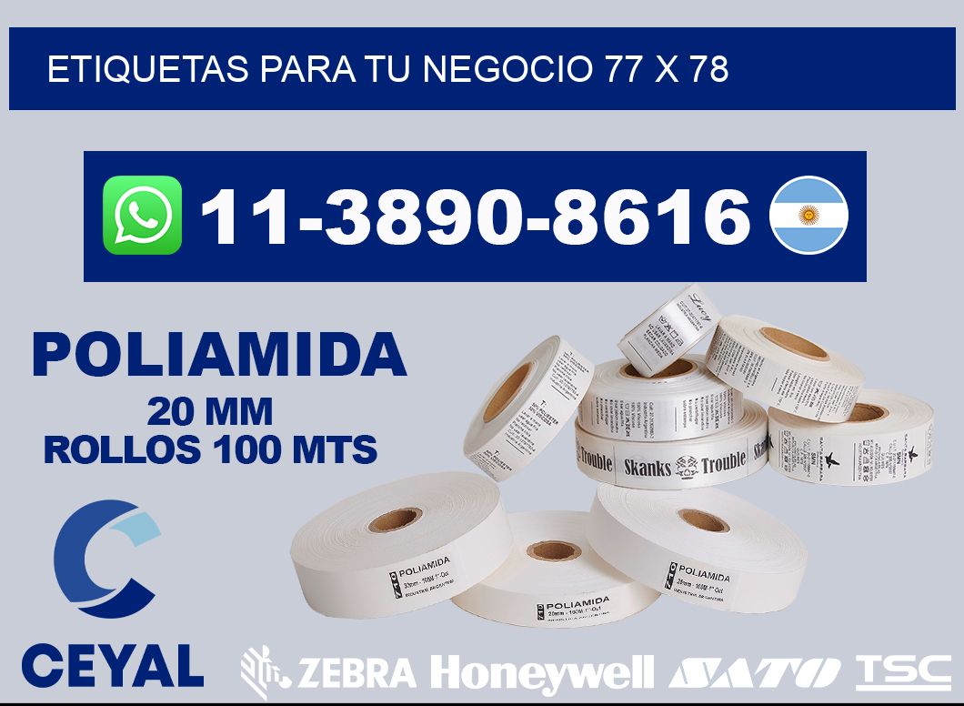 Etiquetas para tu negocio 77 x 78