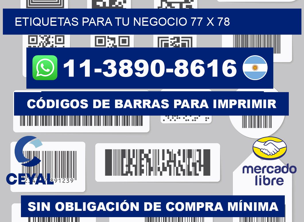 Etiquetas para tu negocio 77 x 78