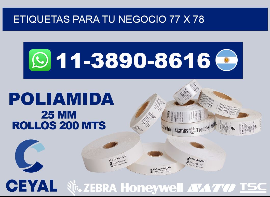 Etiquetas para tu negocio 77 x 78