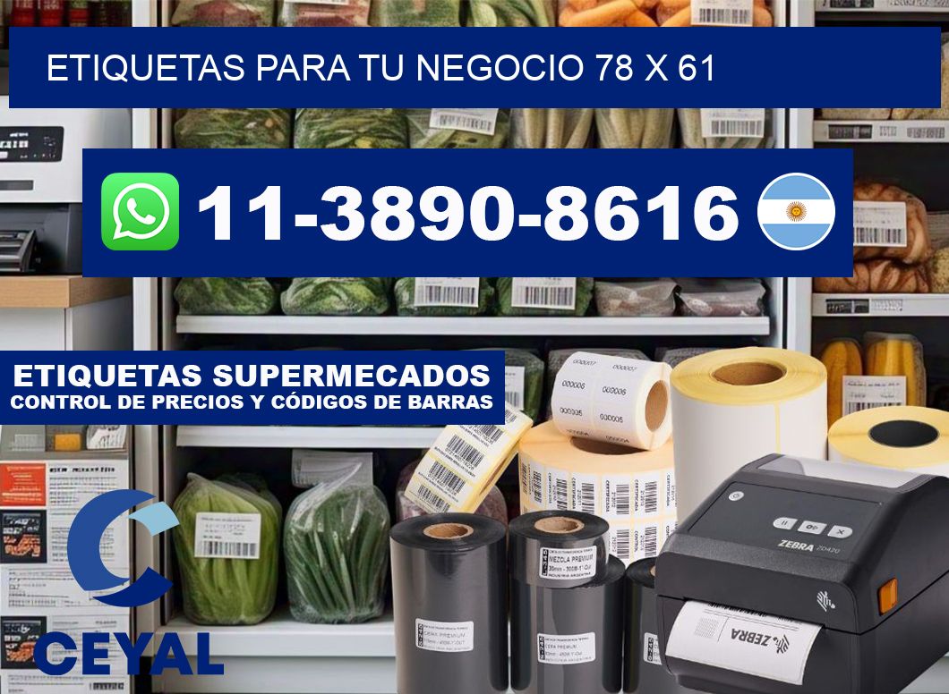 Etiquetas para tu negocio 78 x 61