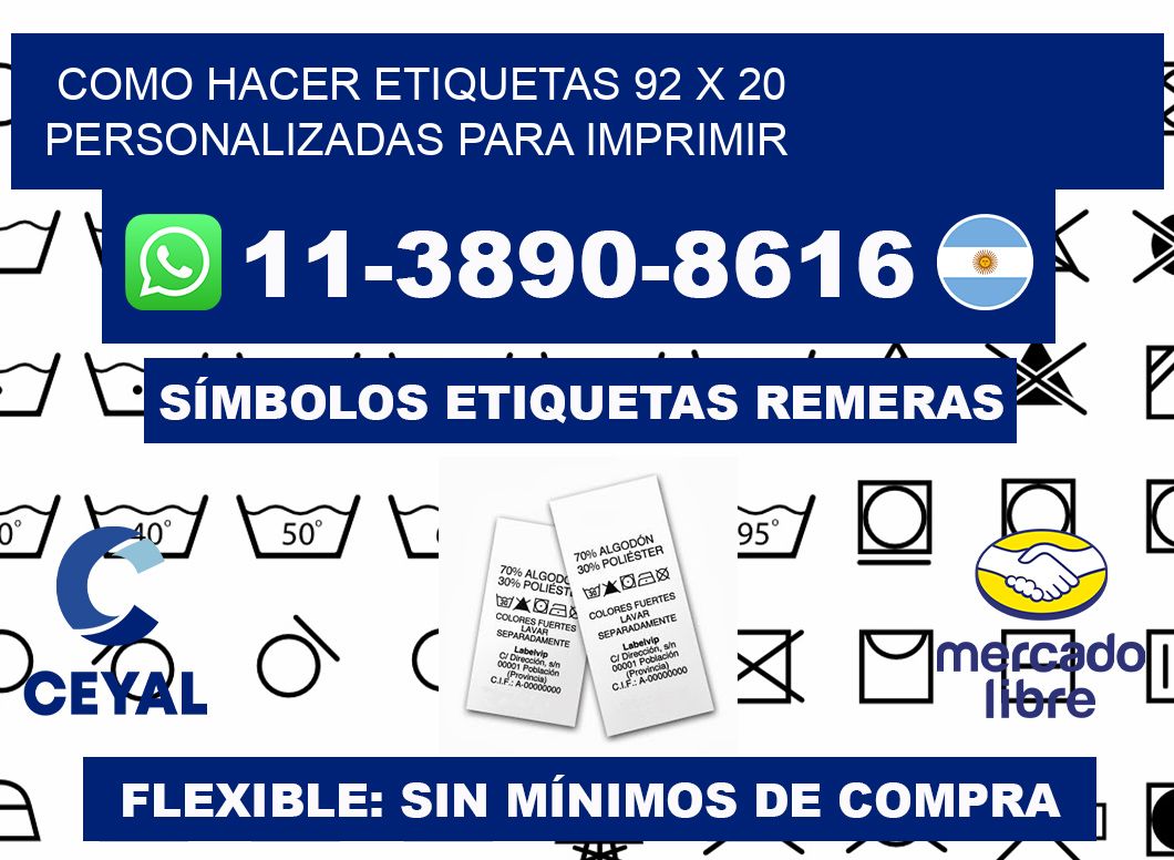 como hacer etiquetas 92 x 20 personalizadas para imprimir