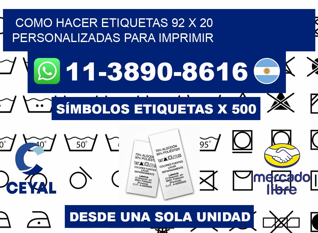 como hacer etiquetas 92 x 20 personalizadas para imprimir