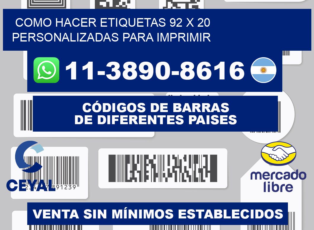 como hacer etiquetas 92 x 20 personalizadas para imprimir