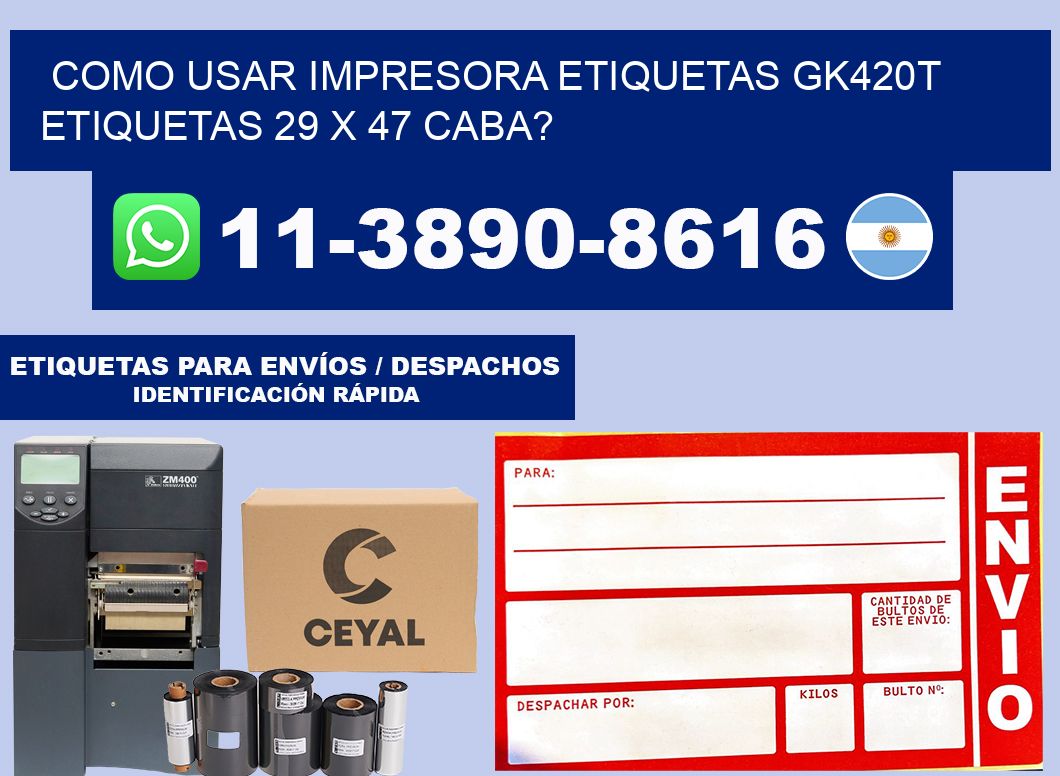 como usar impresora etiquetas gk420t etiquetas 29 x 47 CABA?