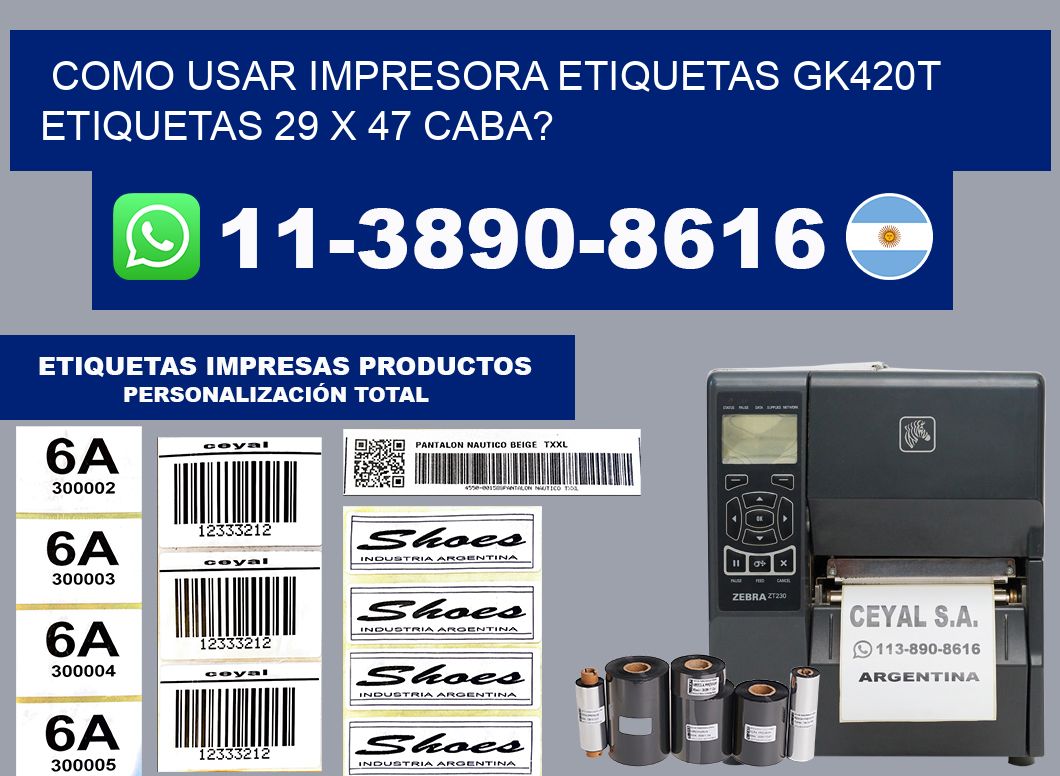 como usar impresora etiquetas gk420t etiquetas 29 x 47 CABA?