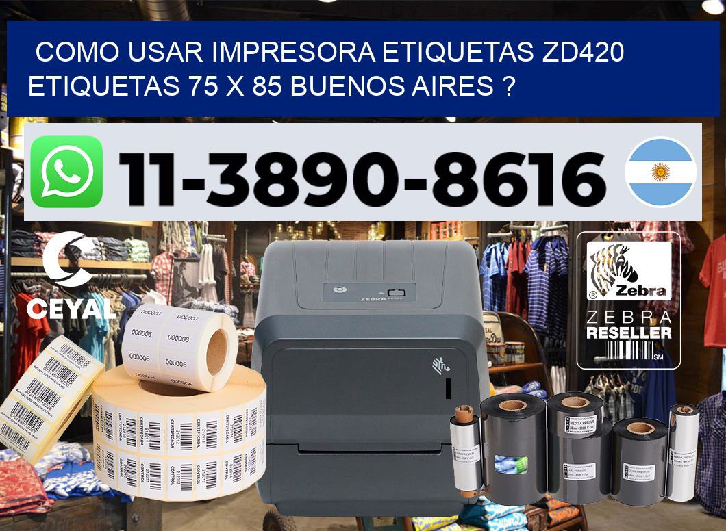 como usar impresora etiquetas zd420 etiquetas 75 x 85 Buenos Aires ?
