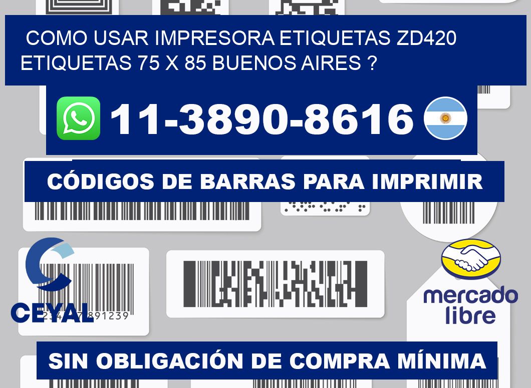 como usar impresora etiquetas zd420 etiquetas 75 x 85 Buenos Aires ?