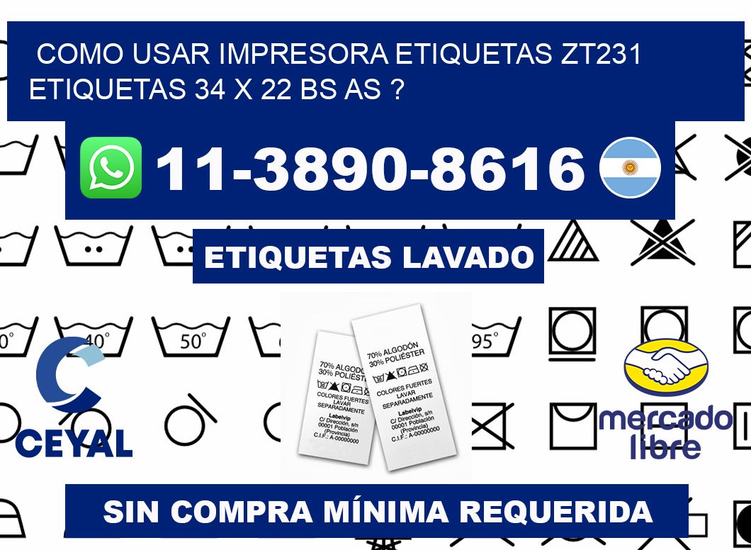 como usar impresora etiquetas zt231 etiquetas 34 x 22 BS AS ?