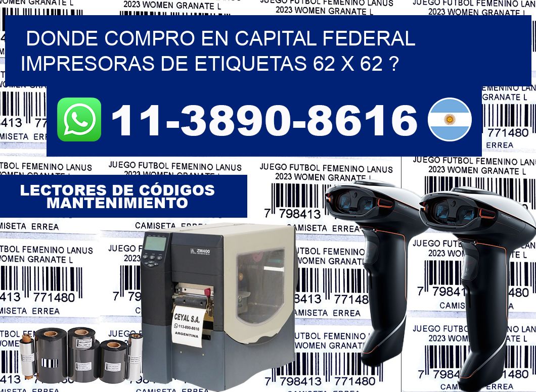 donde compro en capital federal impresoras de etiquetas 62 x 62 ?