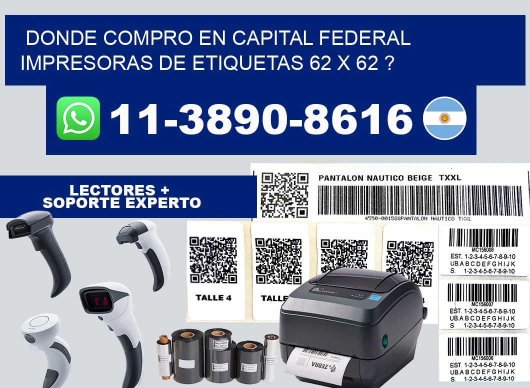 donde compro en capital federal impresoras de etiquetas 62 x 62 ?