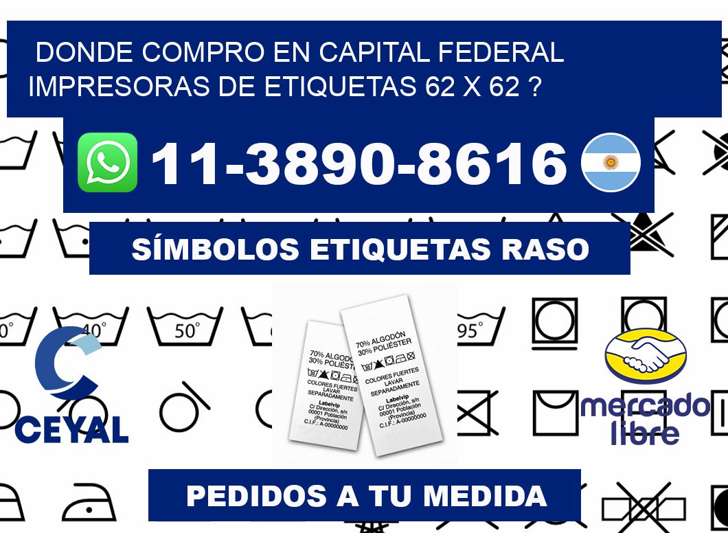 donde compro en capital federal impresoras de etiquetas 62 x 62 ?