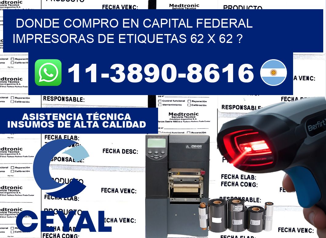 donde compro en capital federal impresoras de etiquetas 62 x 62 ?