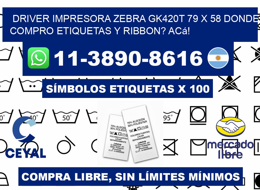 driver impresora zebra gk420t 79 x 58 Donde compro etiquetas y ribbon? Acá!
